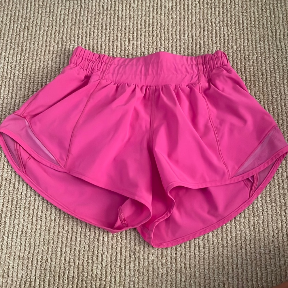 Sonic pink lululemon shorts